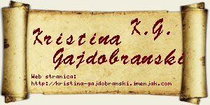 Kristina Gajdobranski vizit kartica